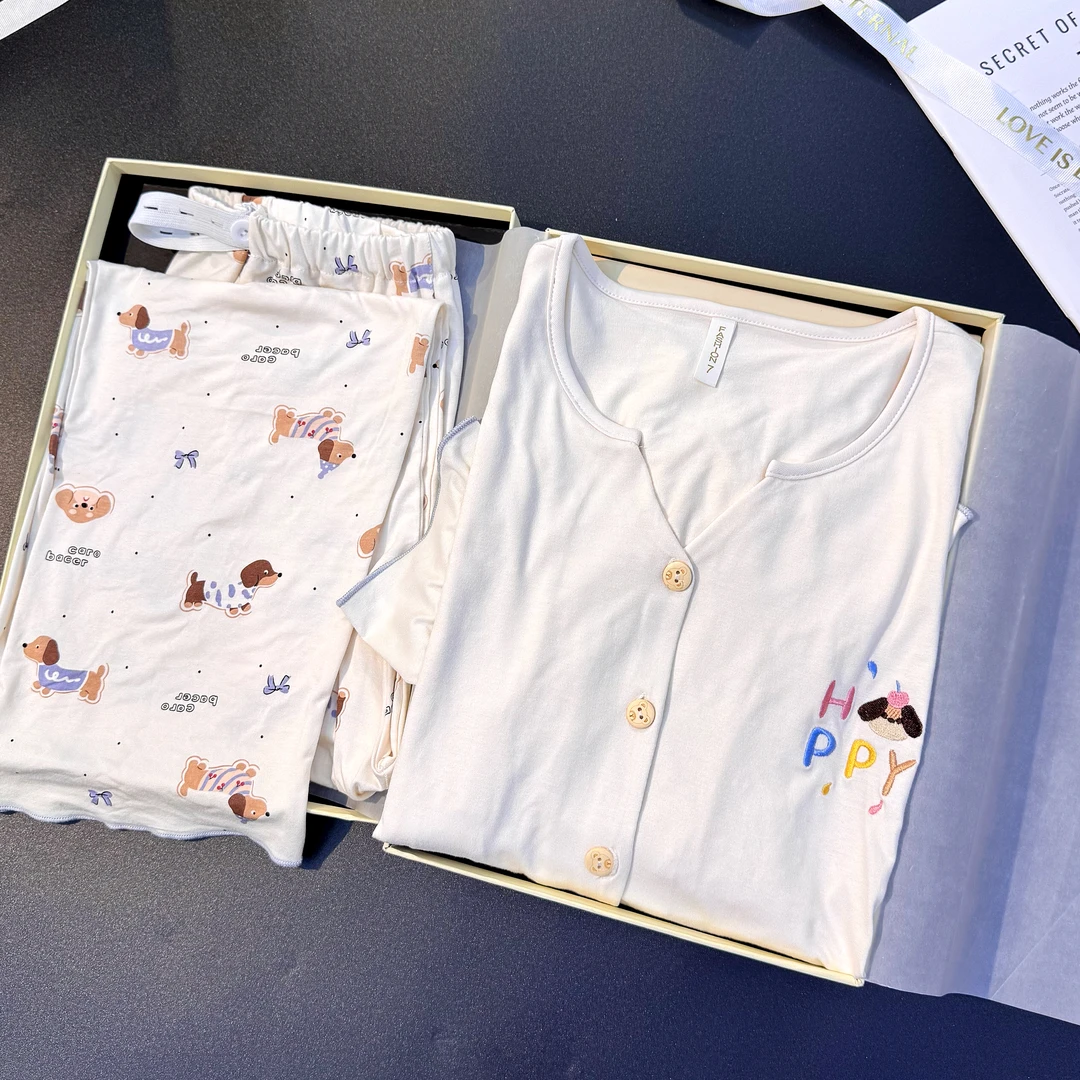 【莫代尔-凉感型】月子服夏季薄款产后哺乳7-8-9月份孕妇睡衣家居服