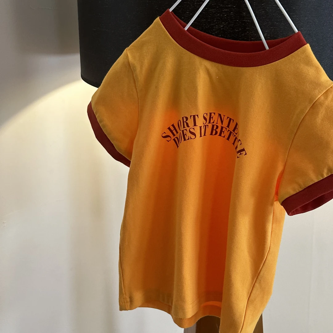 58126#韩系印花紧身T恤