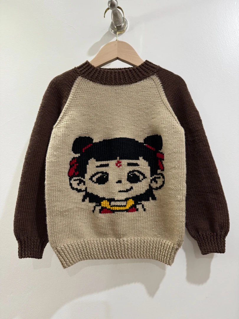 【哪吒款】拼色圆领澳洲100&羊毛线团材料包！