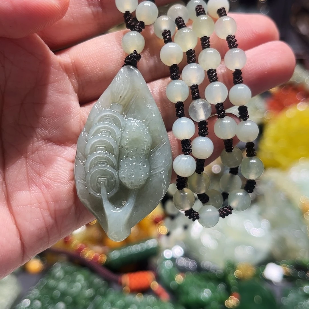 未镶嵌岫玉毛衣链