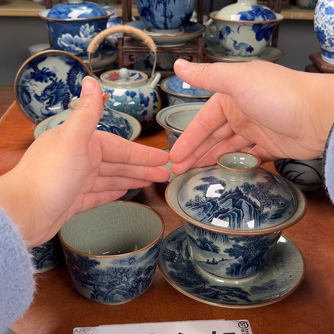 杯马*奥盖碗景德镇陶瓷