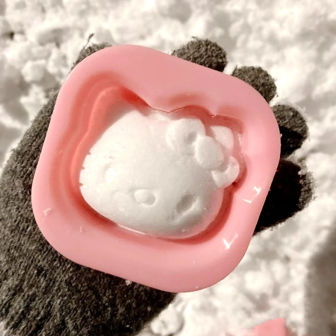 创意新款hellokitty夹雪器打雪仗雪球模具堆雪人多功能diy模具礼