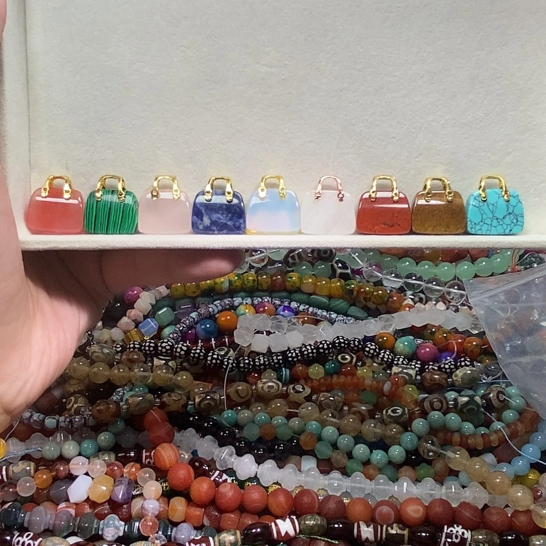 未镶嵌，2个任选包包挂坠22mm，石英质玉