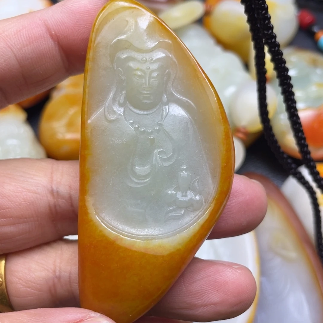 和田玉未镶嵌挂件