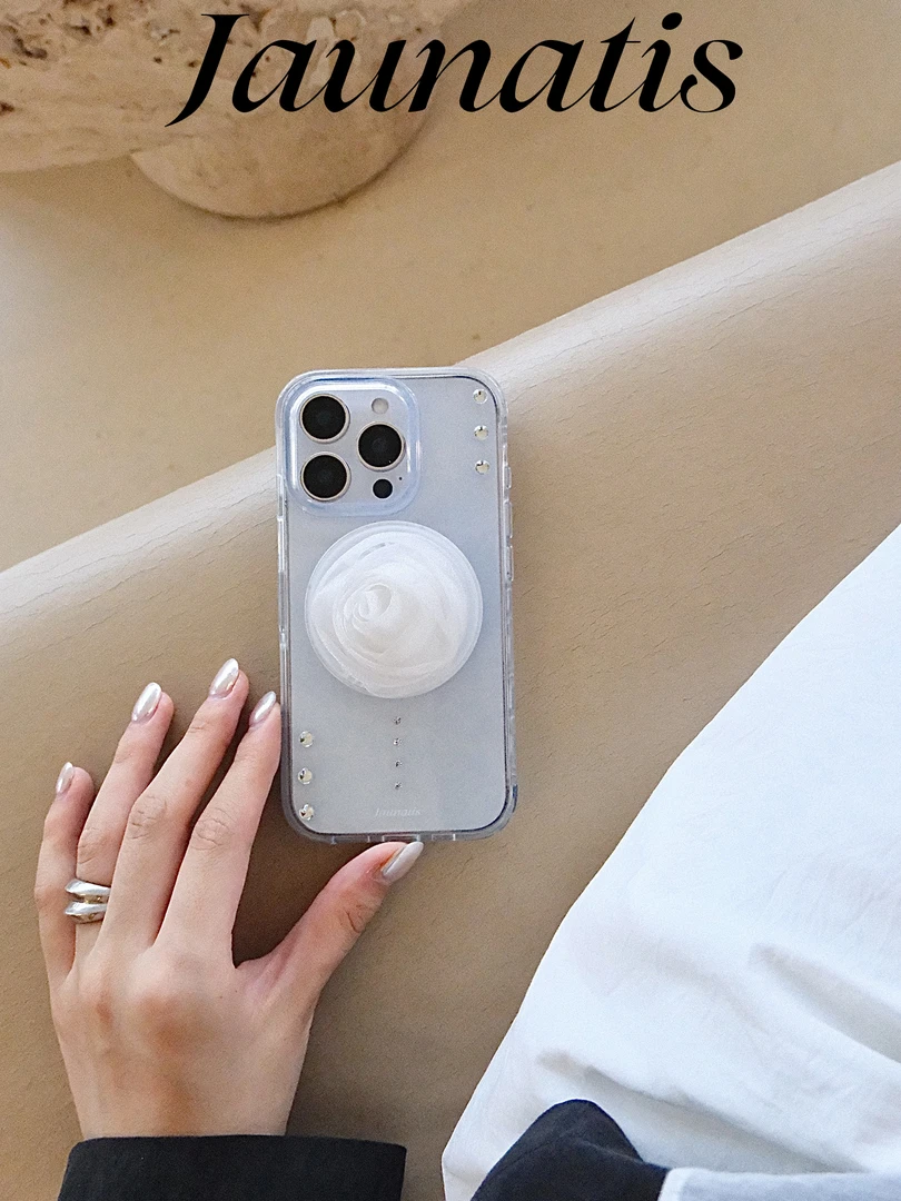 Jaunatis无尽之始原创纱质玫瑰手机支架磁吸式气囊