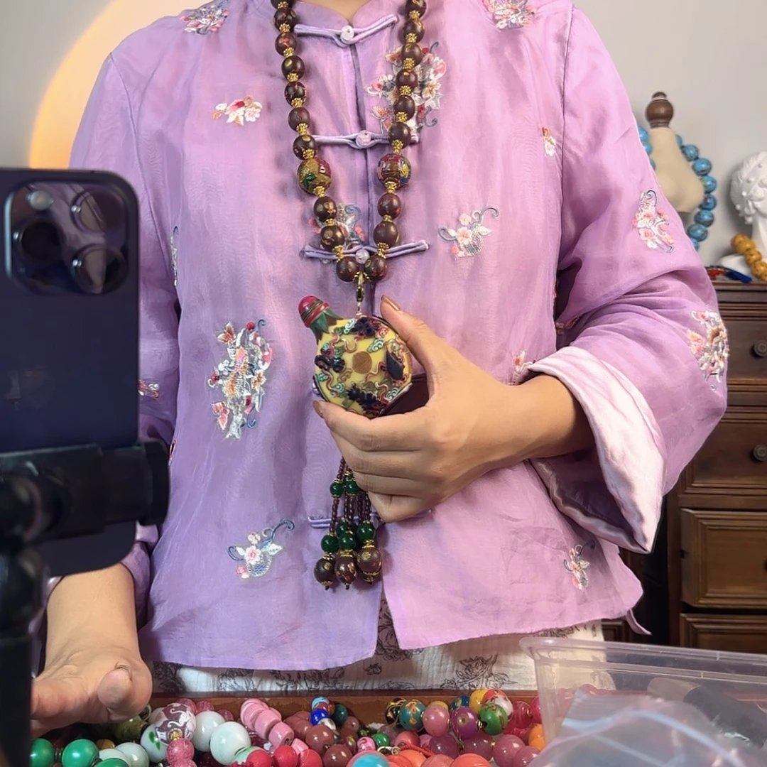 烟***子DIY琉璃老琉璃鼻烟壶雕刻珠