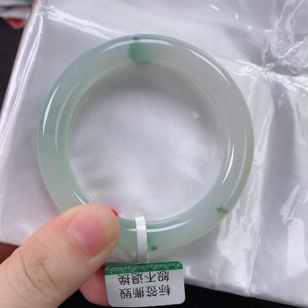 未镶嵌手镯翡翠缅甸天然翡翠手镯51圈口