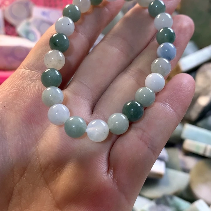 裸石翡翠珠子翡翠