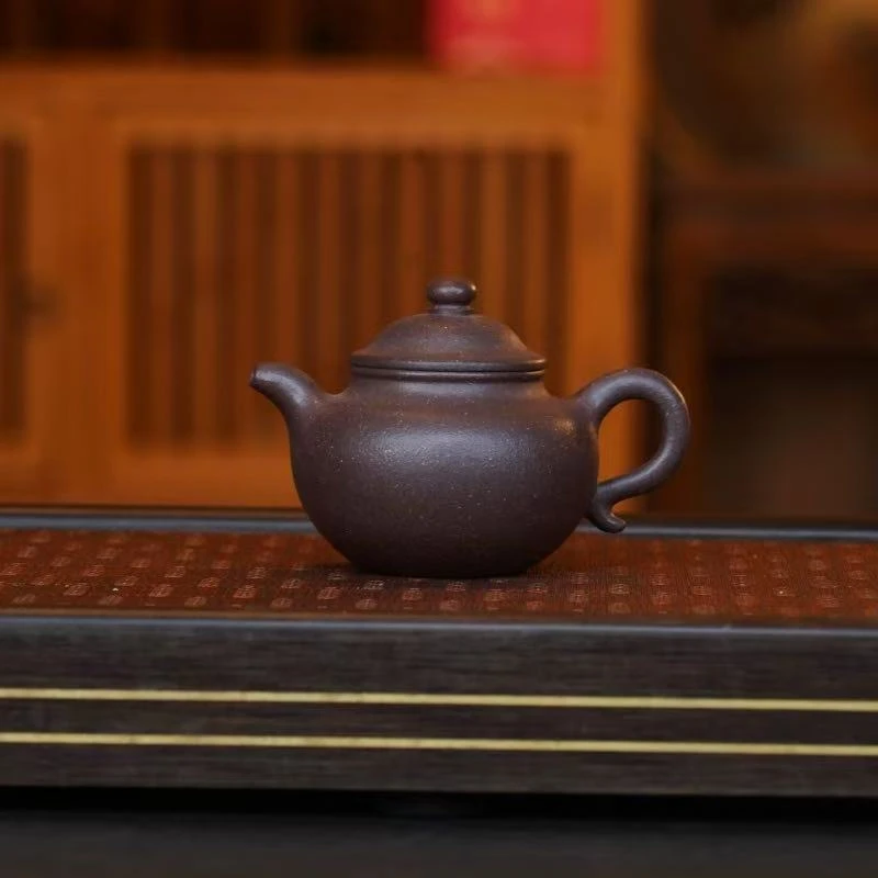 CZP粗砂天青【莲子】宜兴黄龙山原矿手工紫砂壶