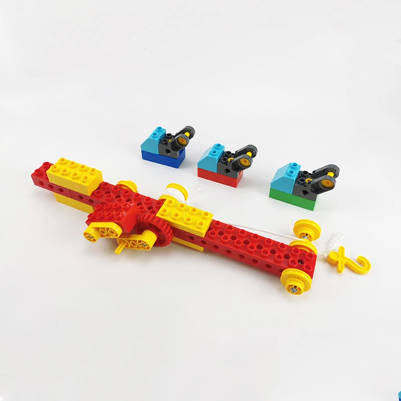 大颗粒积木配件钓鱼竿机械齿轮散件益智拼搭玩具礼物30颗粒