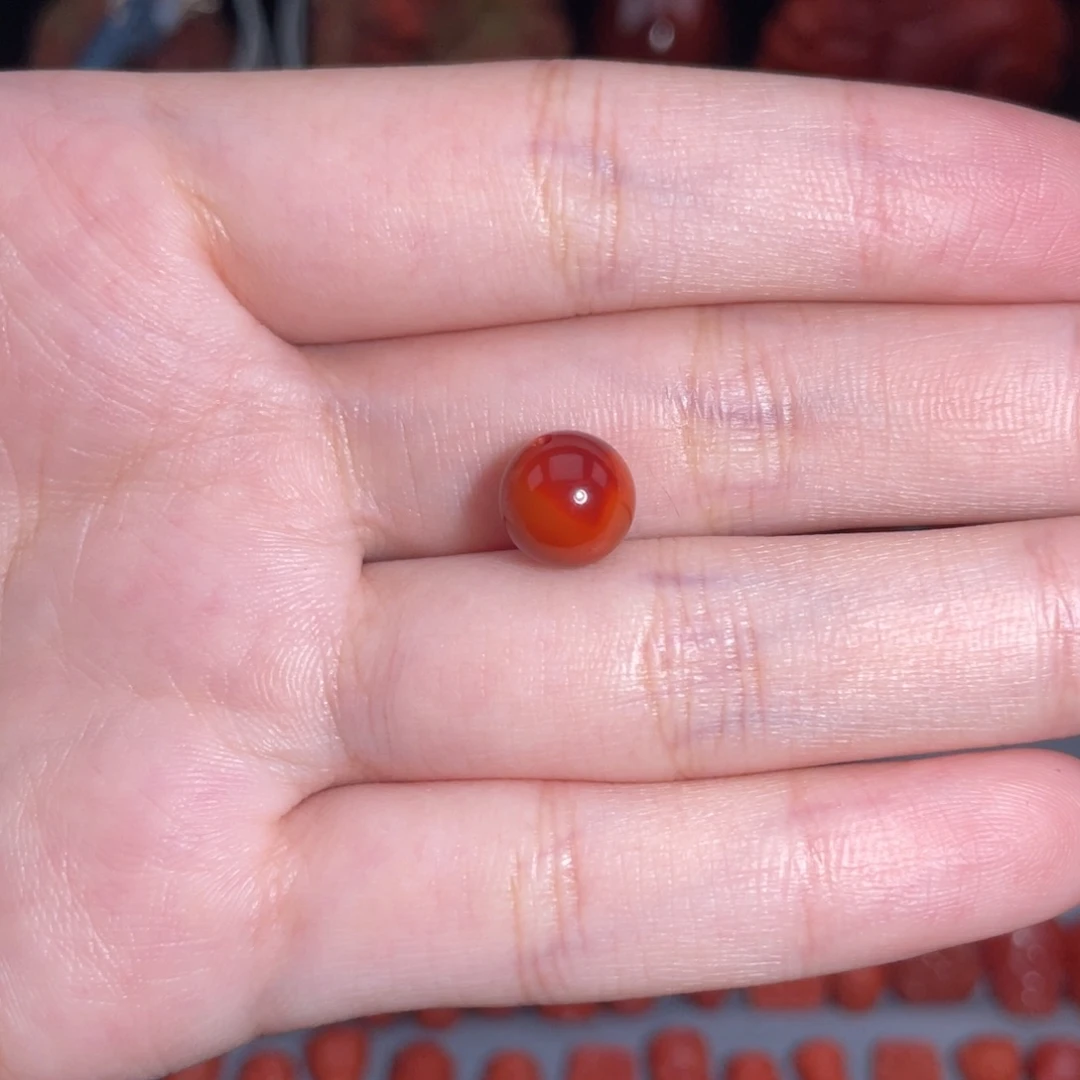 未镶嵌瓦西圆珠8mm+南红玛瑙