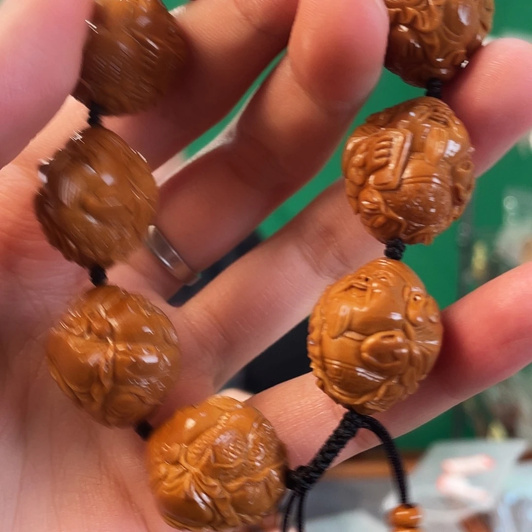 橄榄核手串@****?八大财神
