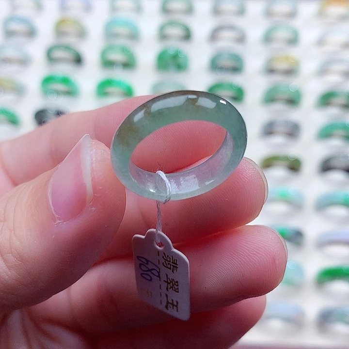 翡翠未镶嵌戒指14-15号