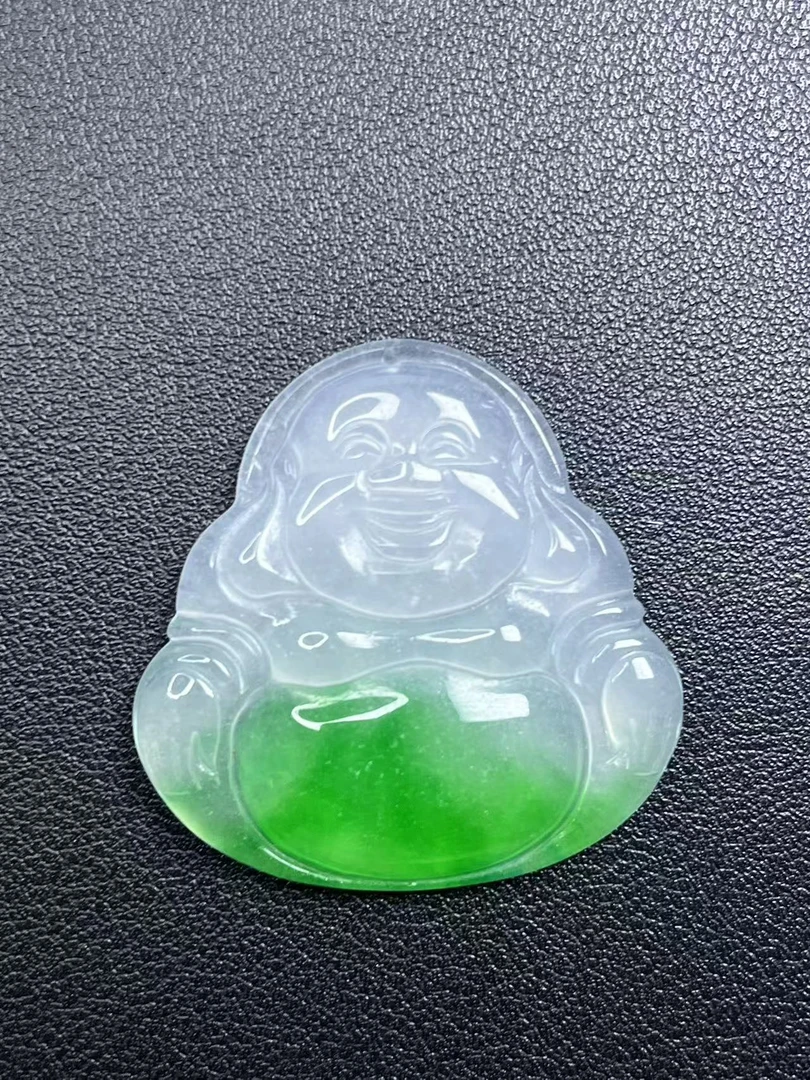 如意工厂甄选--高品质冰飘绿花佛公毛衣链吊坠-FG11多样性发货