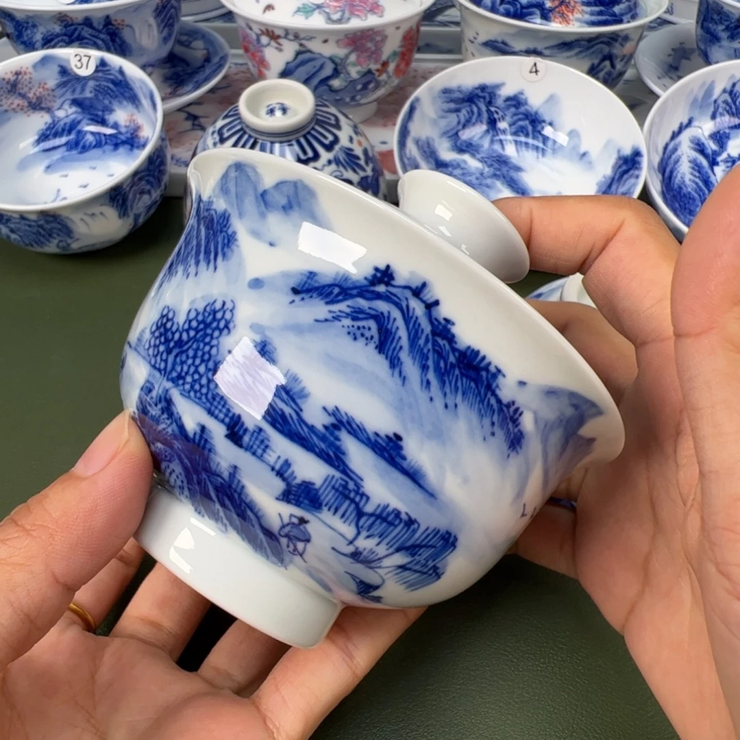 景德镇纯手工纯手绘茶具木木57