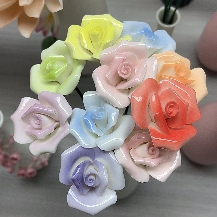 陶瓷纯手工捏花设计