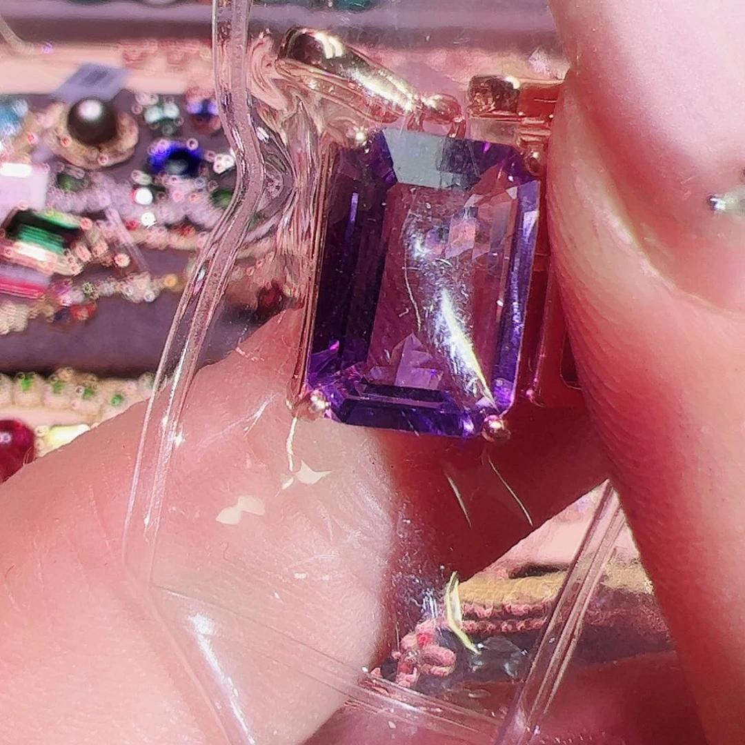 紫晶紫水晶银S925镶嵌