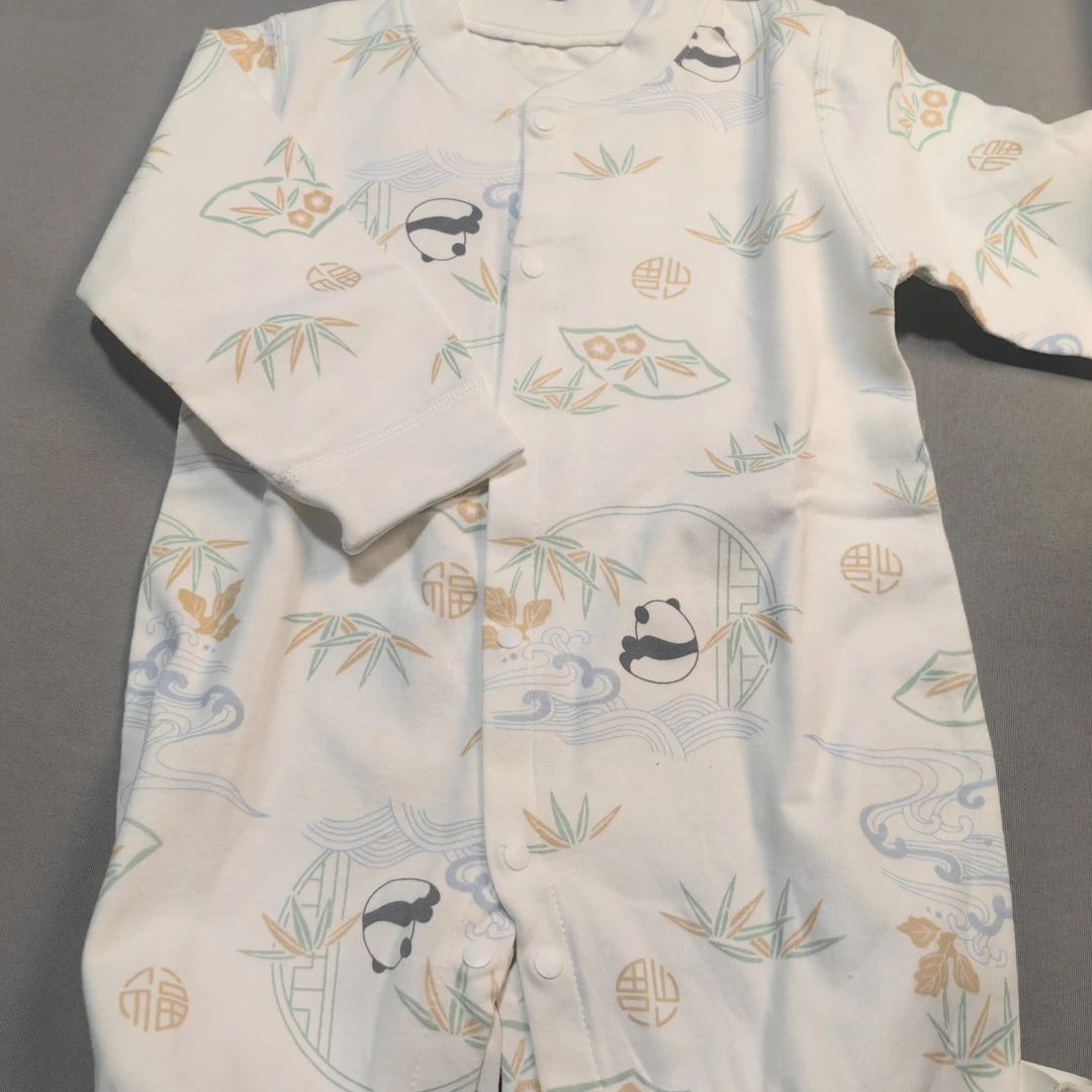 纯棉无骨婴儿春秋季长袖透气纯棉连体衣哈衣