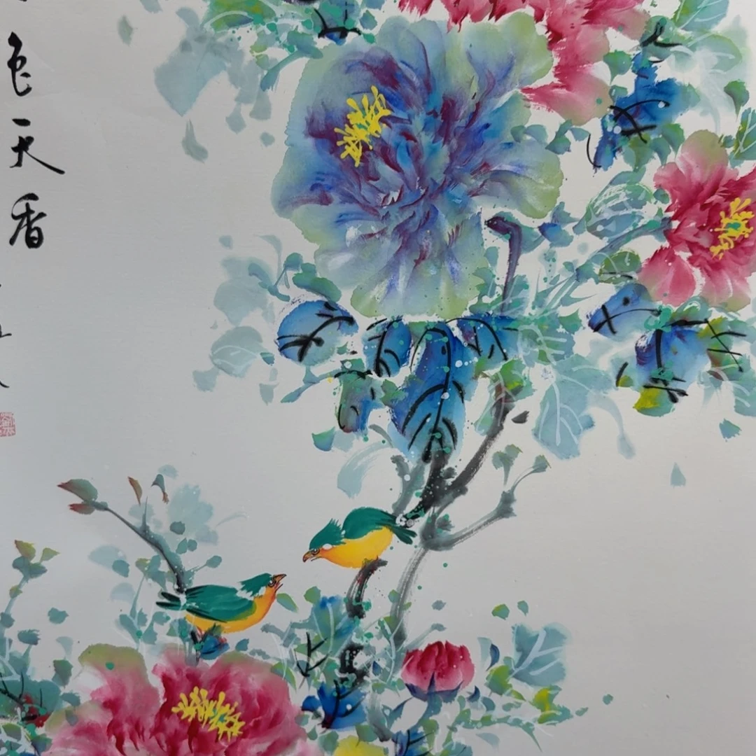 国画国画作品山水花鸟