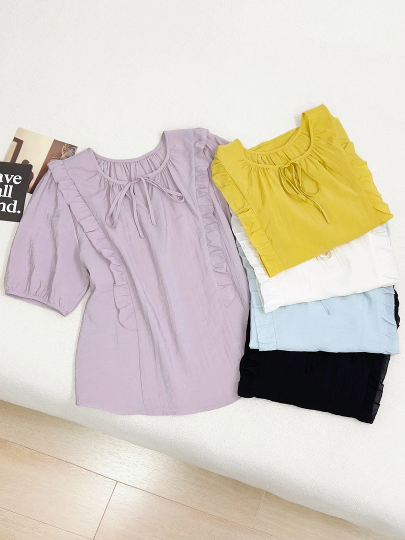 【女王洛克】韩版简约花边绣衬衣显瘦减龄衬衫洋气衣服女LK81893