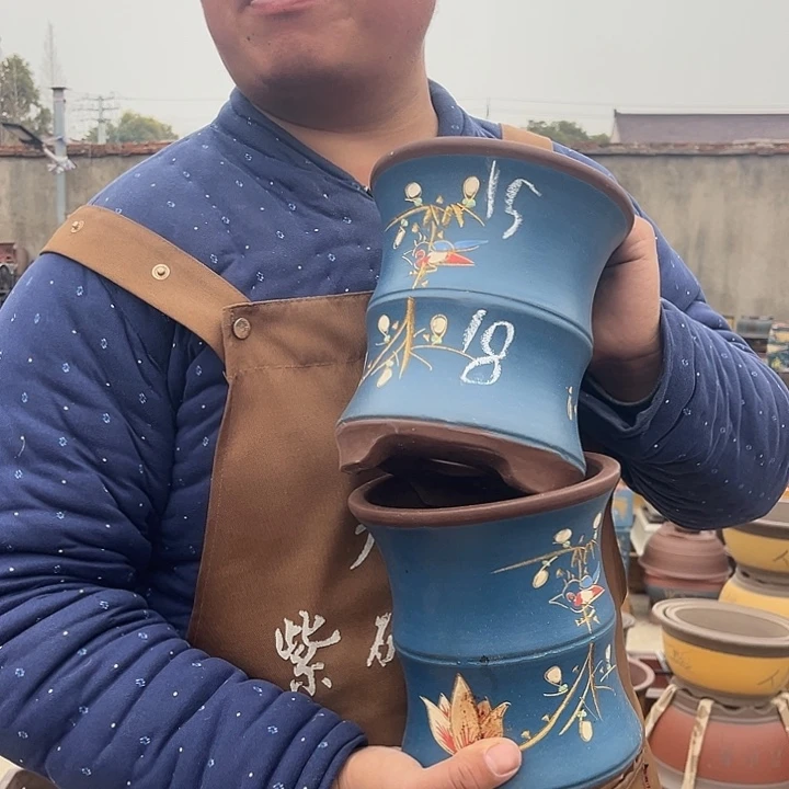 紫砂紫砂花盆盆栽