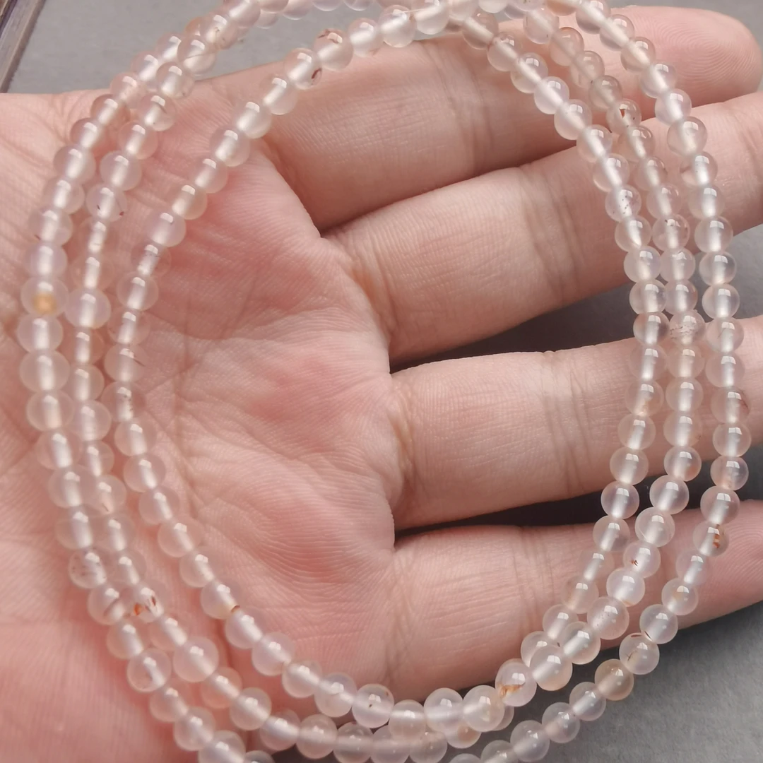 七夕特价随机发南红4mm冰飘小米珠108时尚百搭素圈