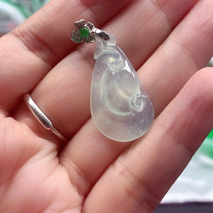 颈饰银S925镶嵌翡翠翡翠