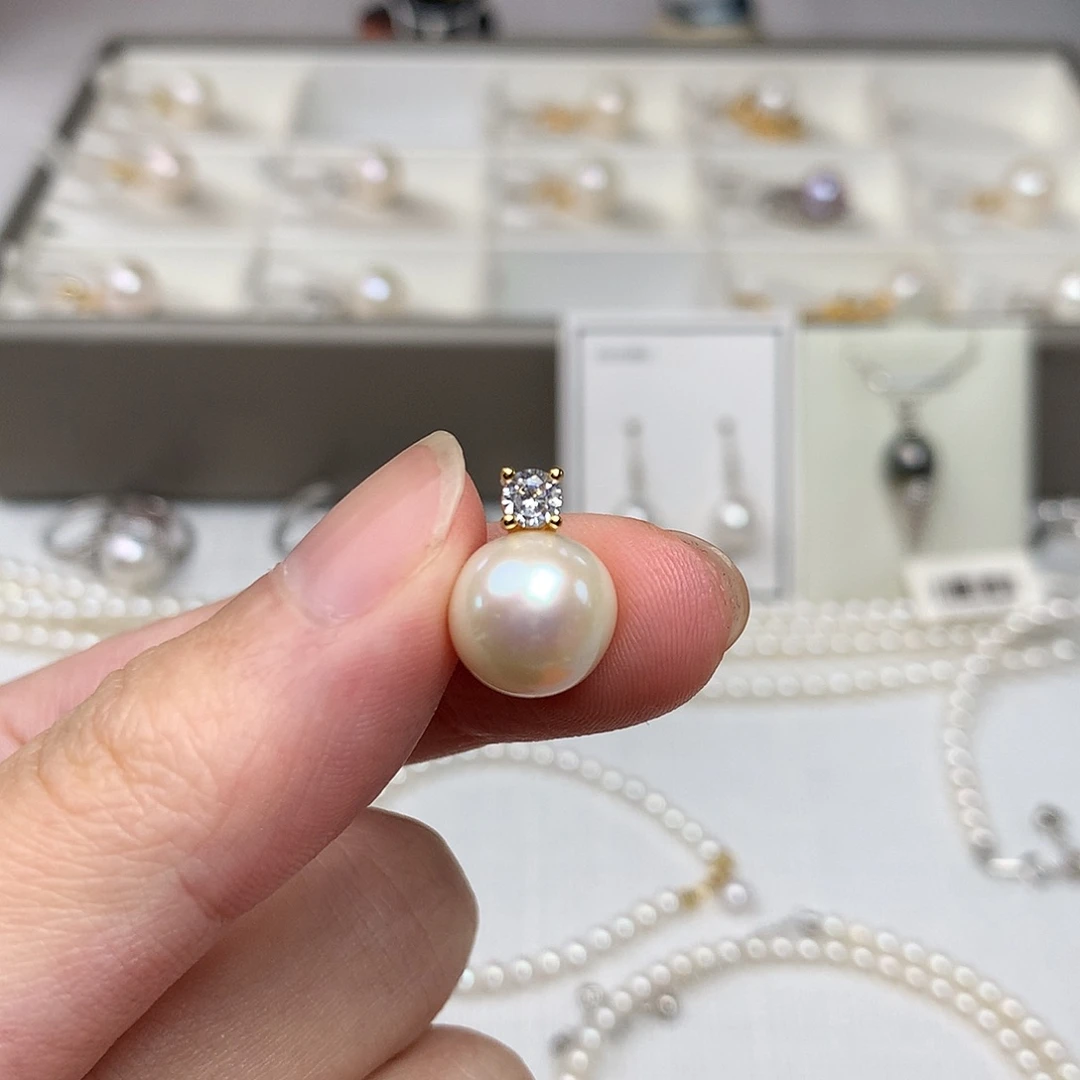 耳饰淡水珍珠银S925镶嵌