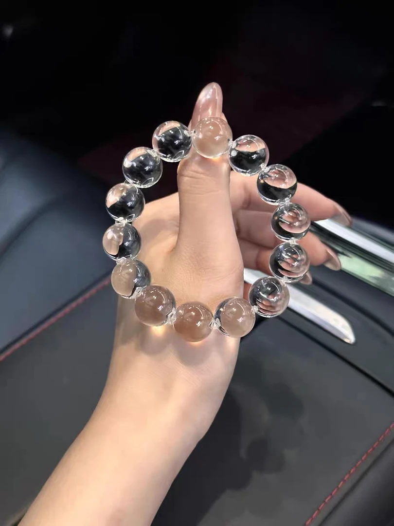 利姆利亚双A白水晶泡泡珠牛鼻孔手串时尚百搭多样性只发一件