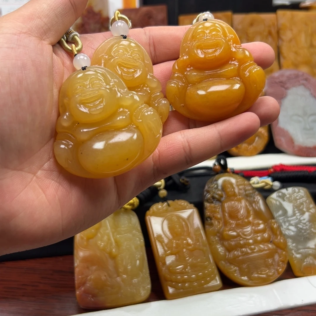 石英质玉（黄龙玉）未镶嵌多样性发货，发其一