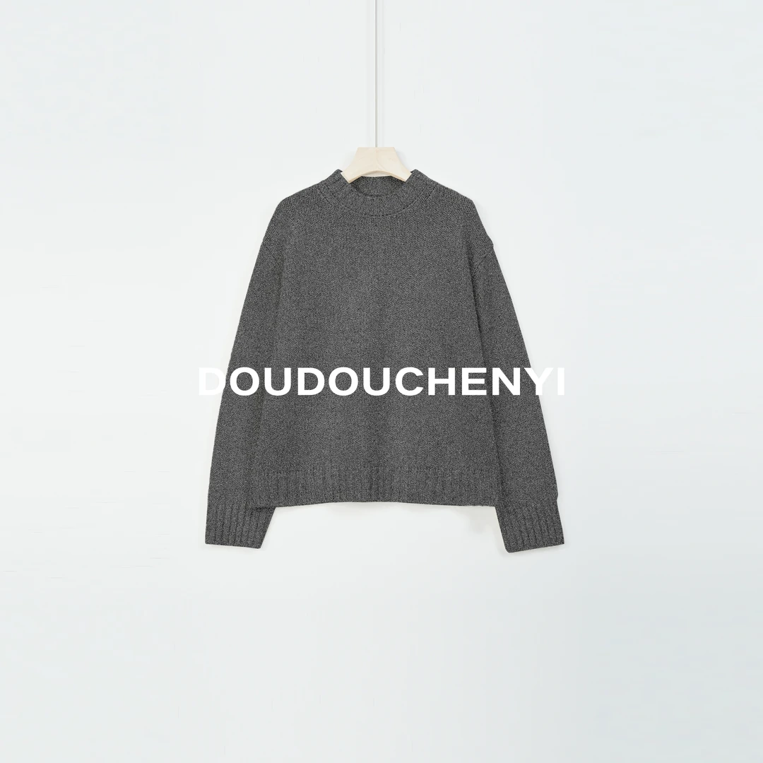 【DOUDOUCHENYI】“pp毛衣”羊毛羊绒套头毛衣针织松弛感-25476