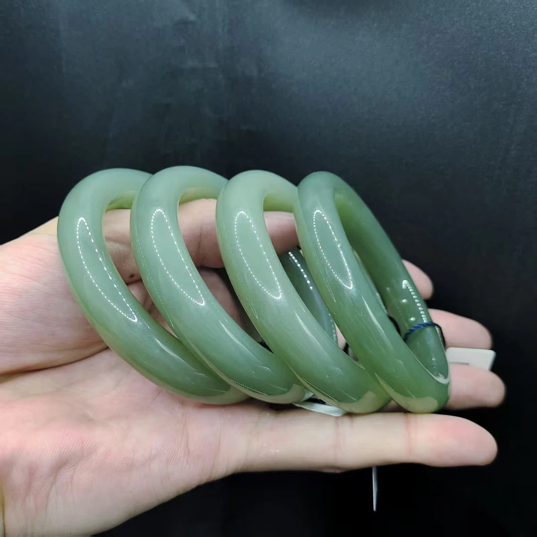 【老三珠宝】和田玉宽条手镯S9【多样性发其一】圈口52-61mm