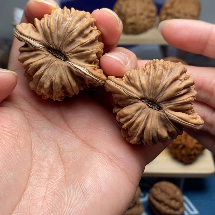 文玩核桃把件45尺四座楼狮子头 全品