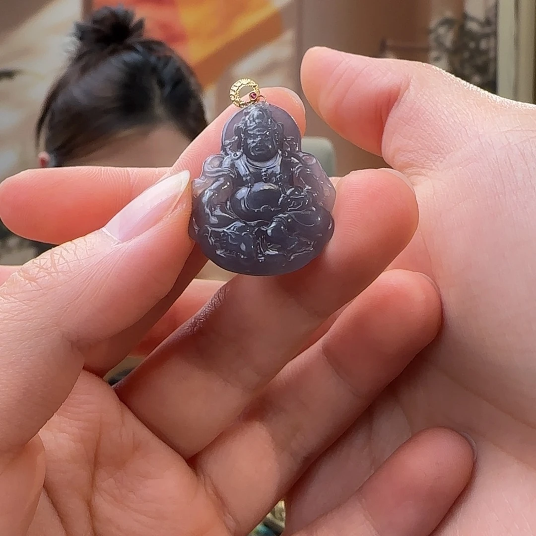 和田玉18K金镶嵌颈饰11111111