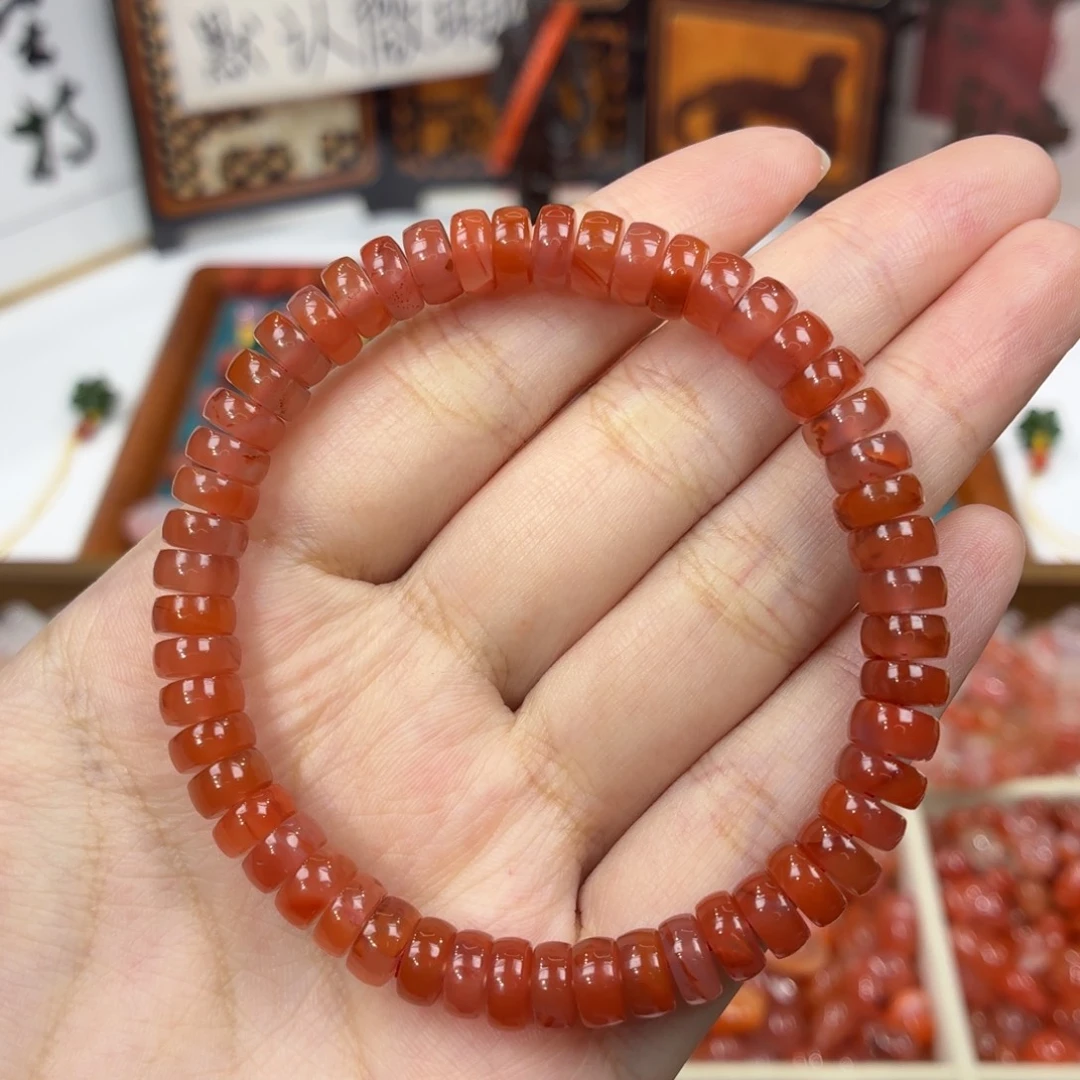 南红玛瑙未镶嵌手串南红药片手串