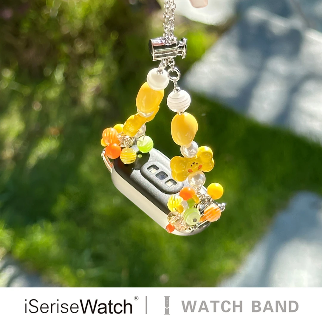 适用小米手环10手表带8/9代金属女链式夏天红米爱心骨头可爱