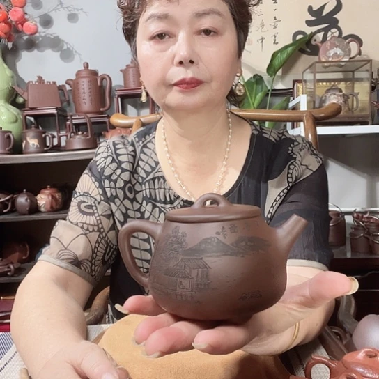 逸***山茶壶紫泥原矿紫砂壶