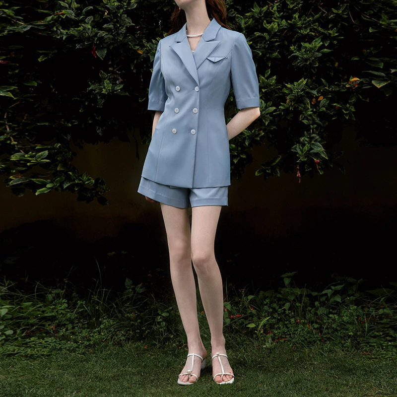 【老板娘夏天】恩曼琳20年夏款简约通勤收腰女休闲短裤WANDBA47