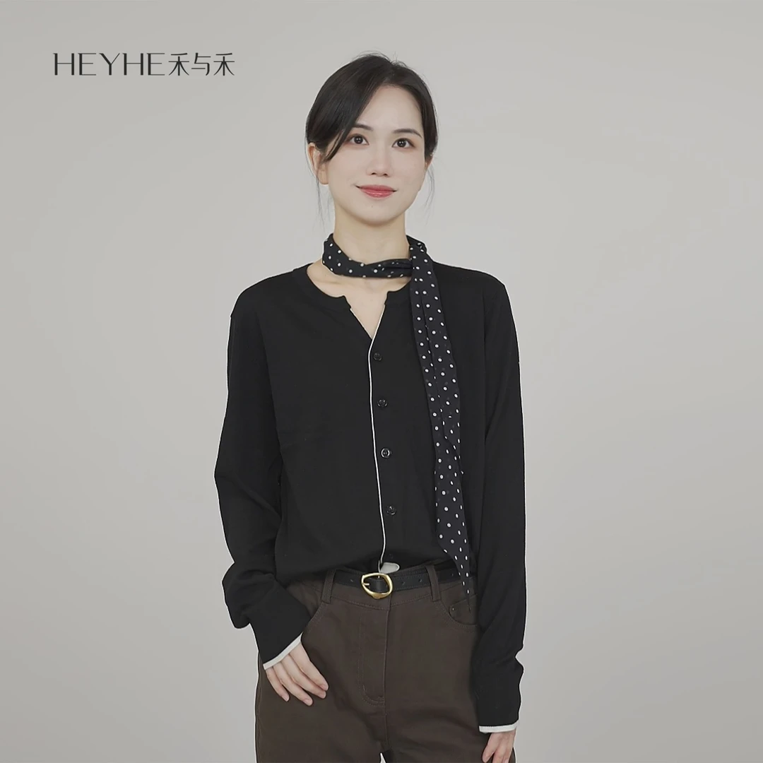 小禾【银河】100羊毛可机洗温柔气质圆领设计感慵懒长袖开衫上衣