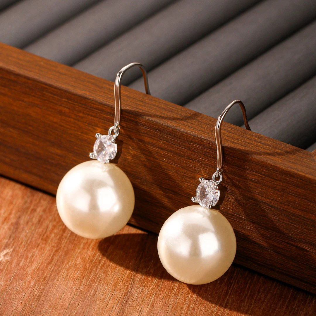 【KEFAN珂梵】时尚气质耳饰百搭女优雅经典大气耳钩珠珠耳钉