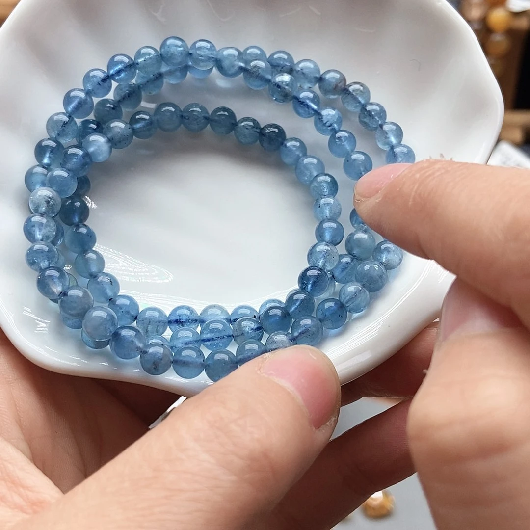 水晶手串未镶嵌林*和黑爆闪多圈