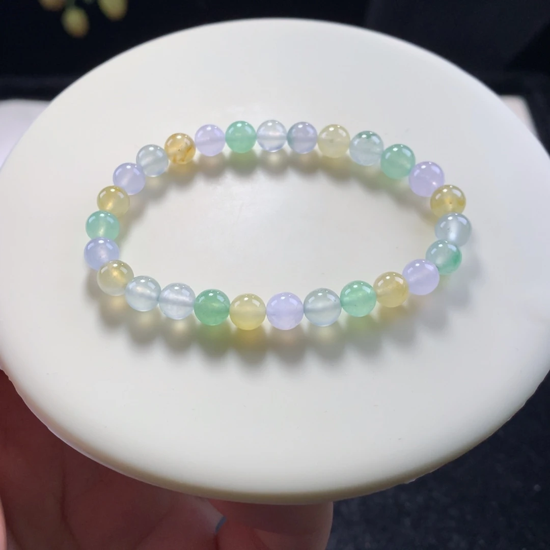 翡翠未镶嵌手串卡6糖果串