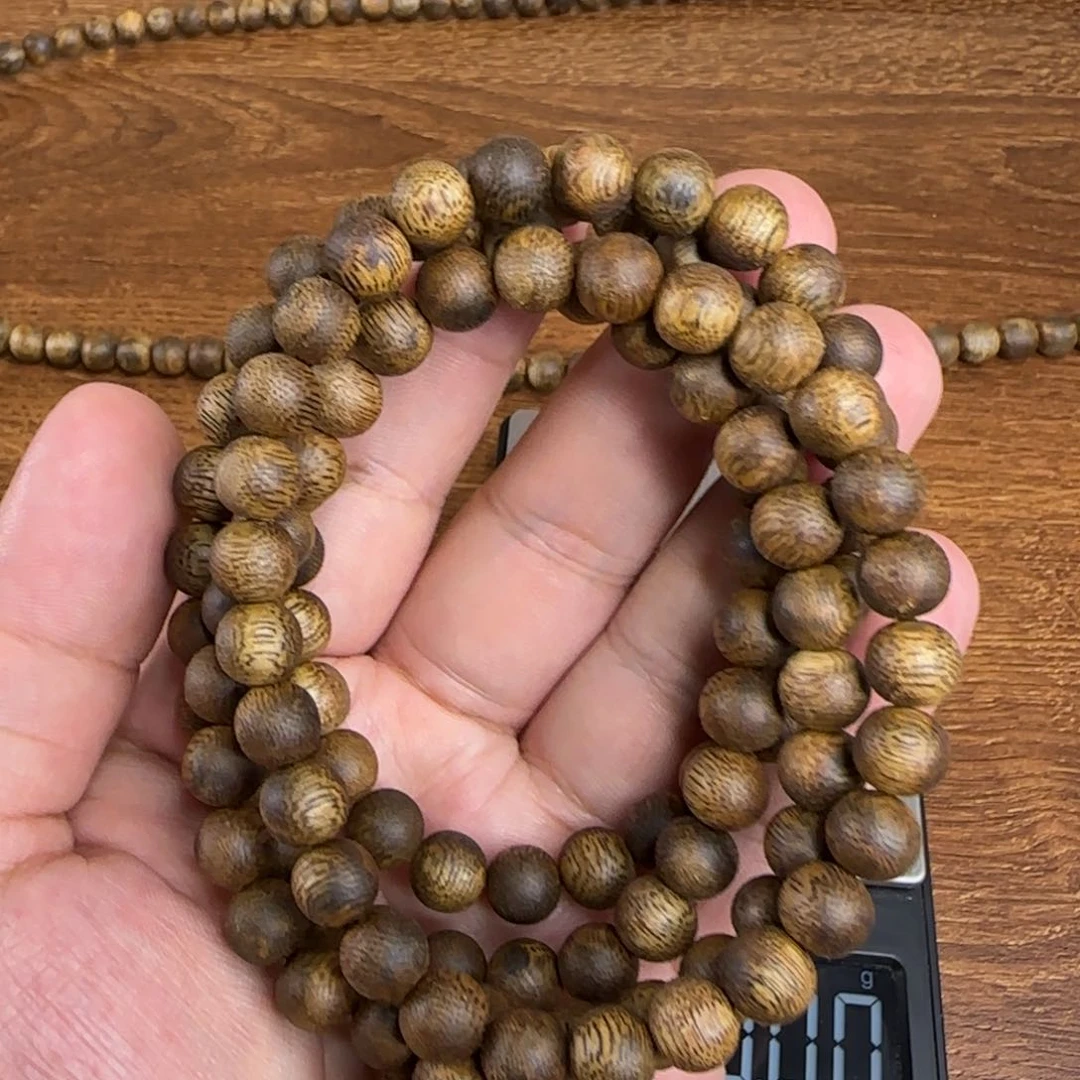 手串沉香奇楠沉香卡8圆珠多圈一条