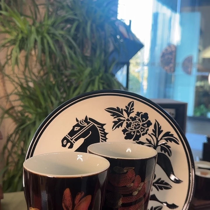 其他花釉直筒咖啡杯
