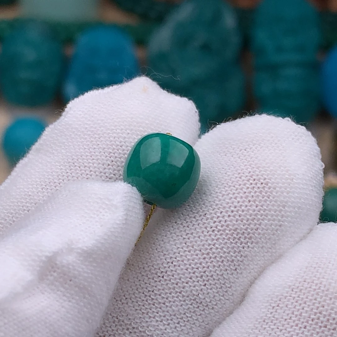 未镶嵌绿松石珠宝奇石9.5mm