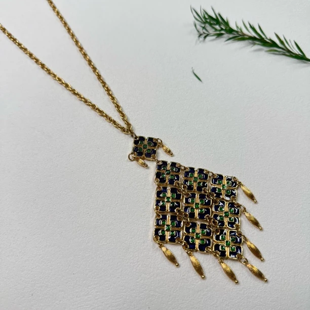 铜合金项链 【六六中古】孤品复古项链ew1382链长64