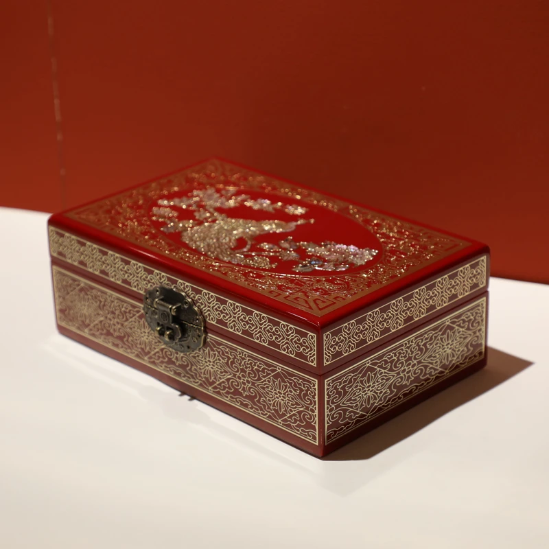 平遥唐都漆器饰品收纳盒国风传统非遗手工技艺铜丝镶嵌