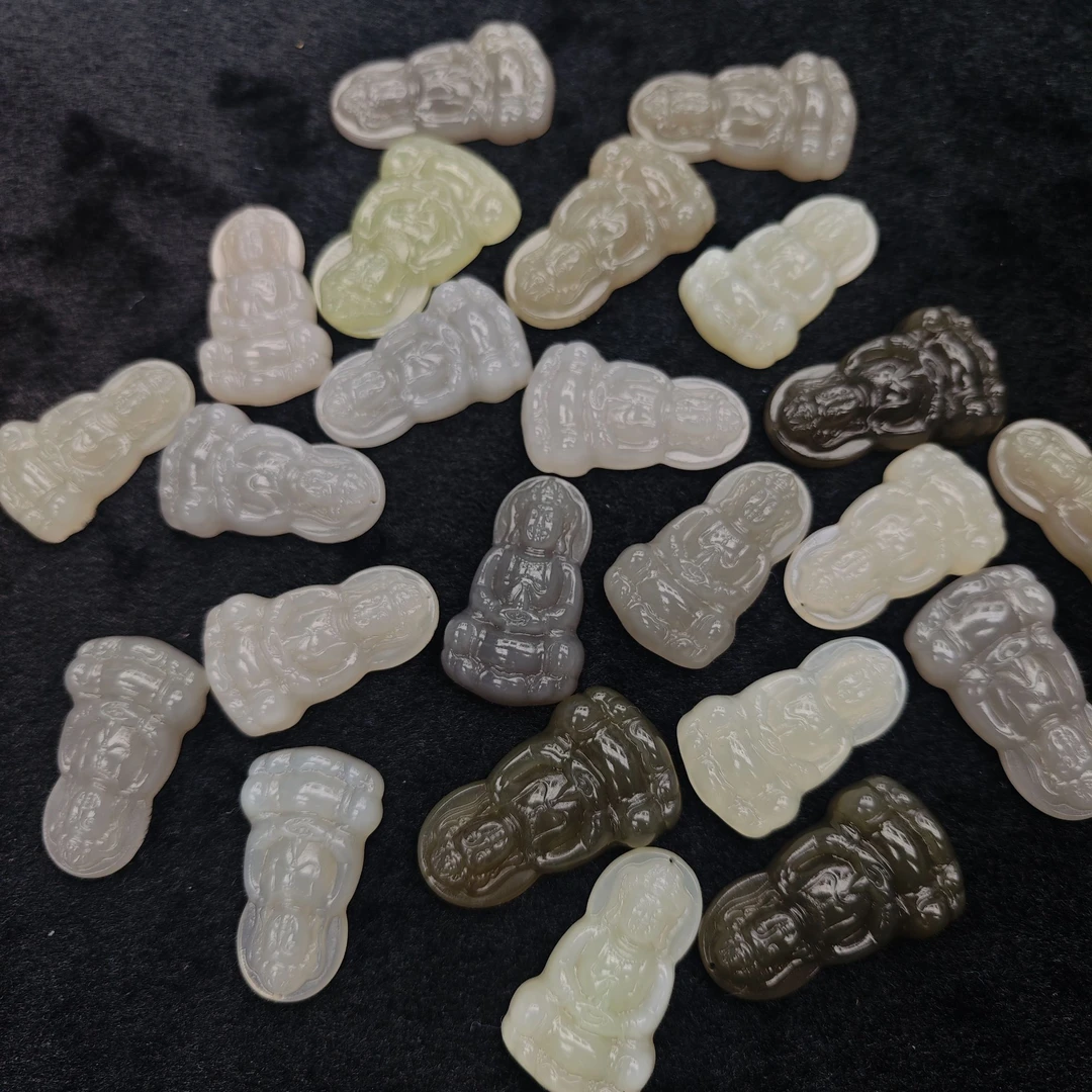 【小耿珠宝】和田玉烟紫观音吊坠（多样性发其一）