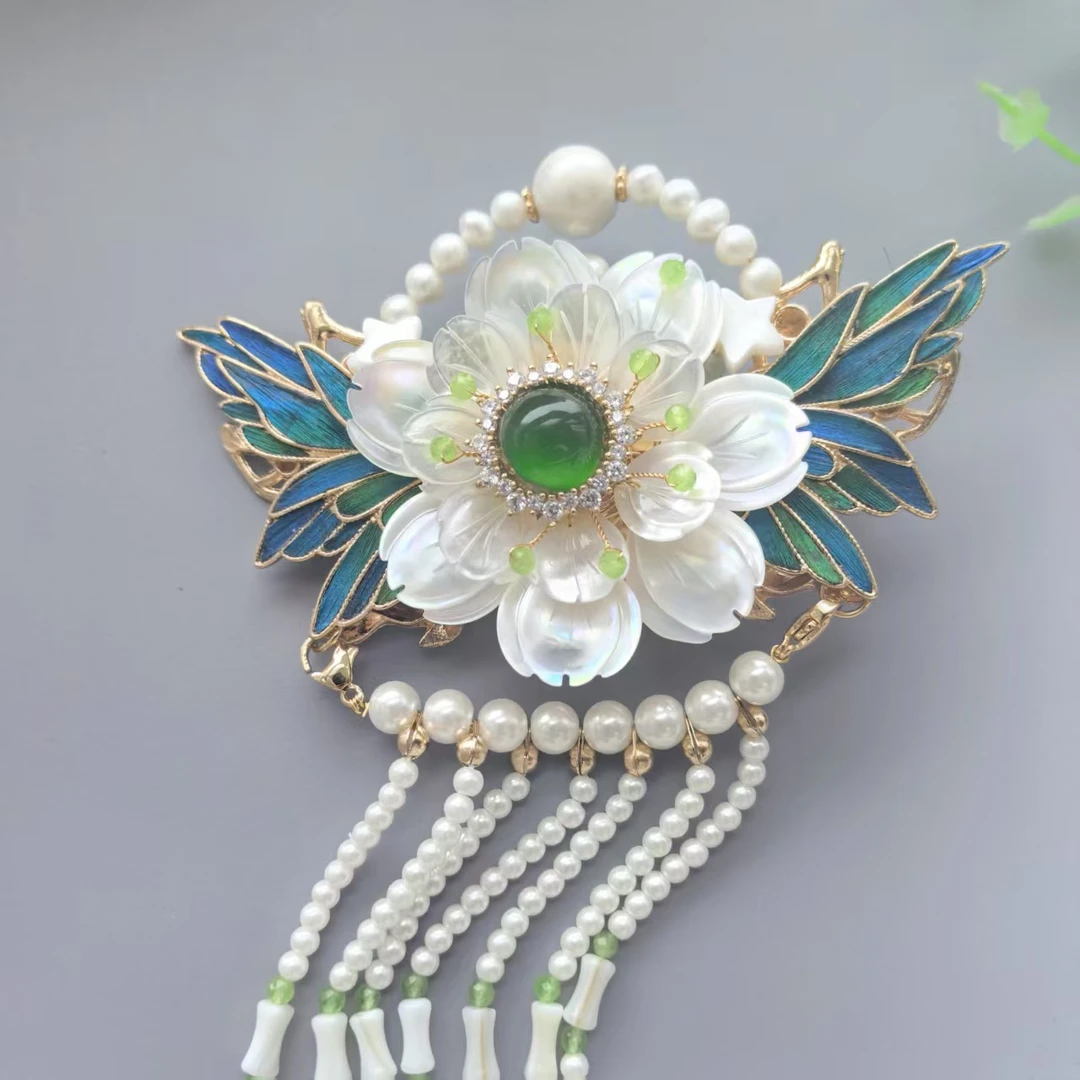 仿点翠后压古风汉服发饰