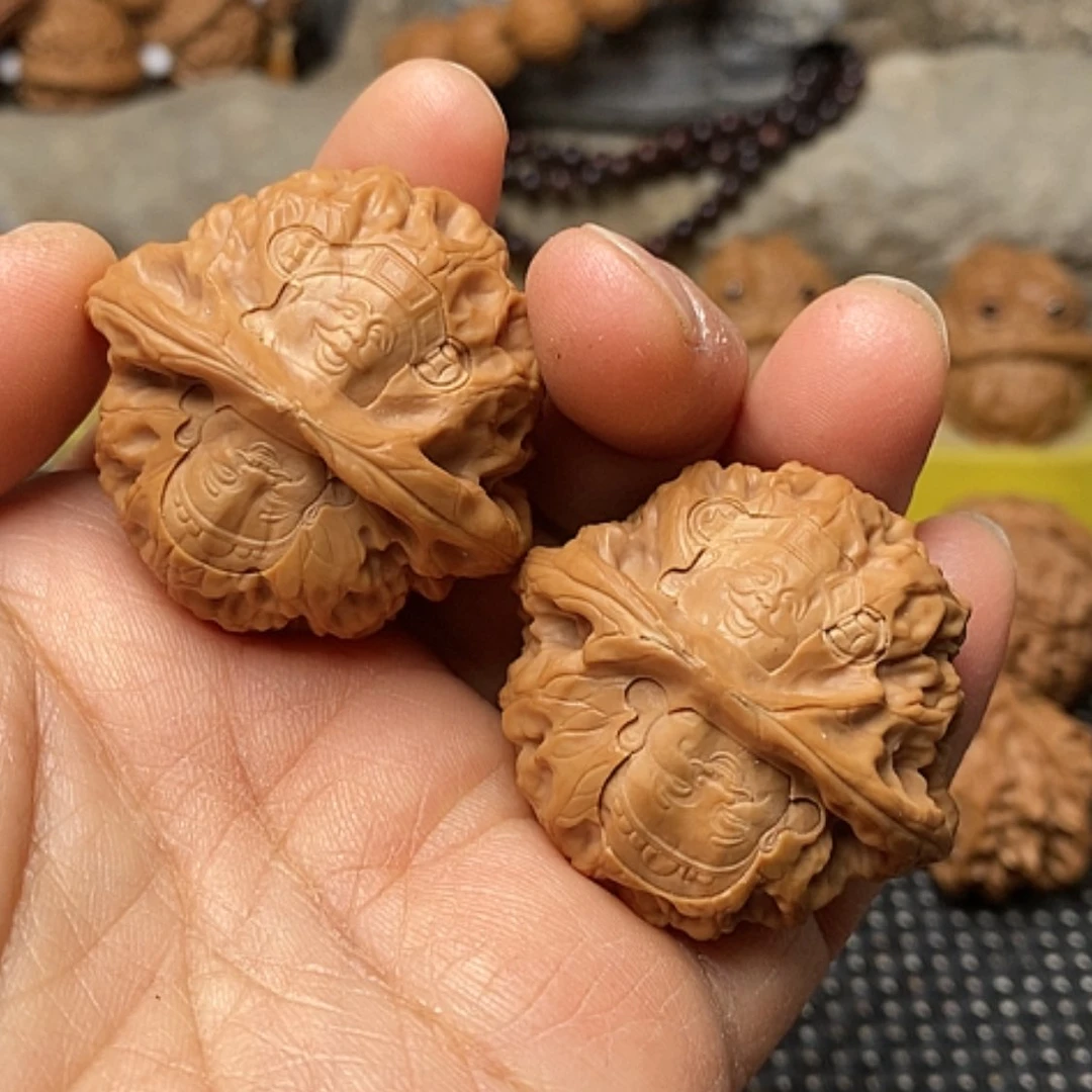 【闪购商品】把件文玩核桃雕刻宫灯40